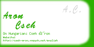 aron cseh business card